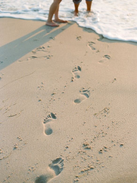 footprints on sand la jolla elopement