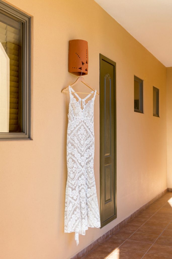 dress hangs villa del palmar wedding