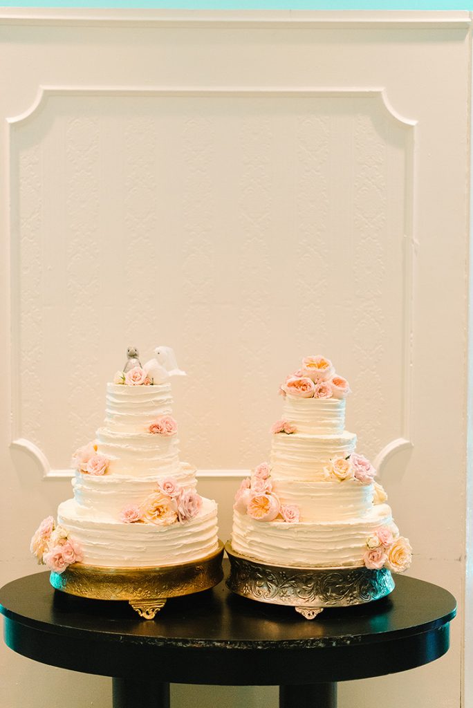 two wedding cakes cape may congress hall wedding