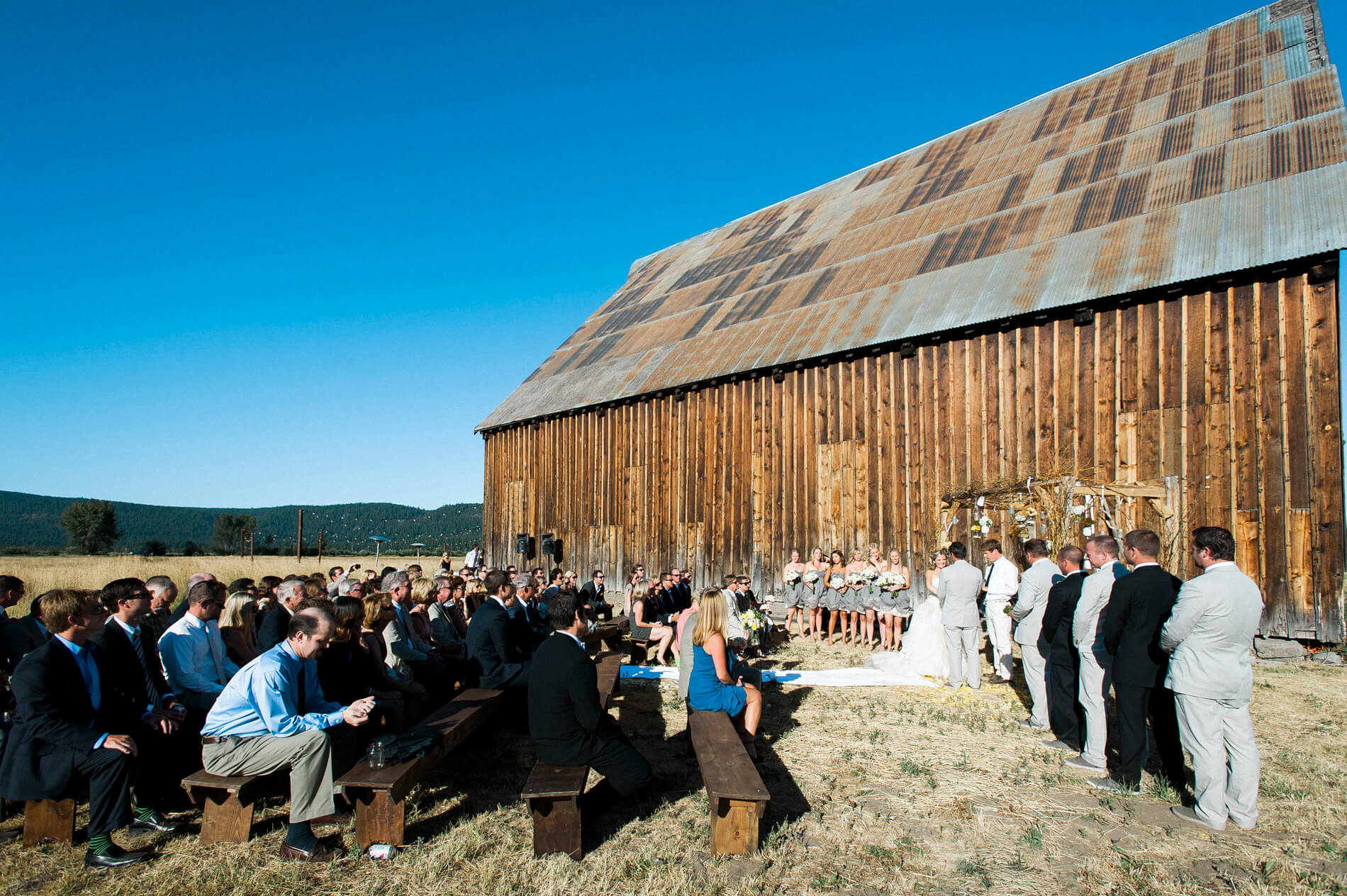 lake almanor destination wedding at rustic barn