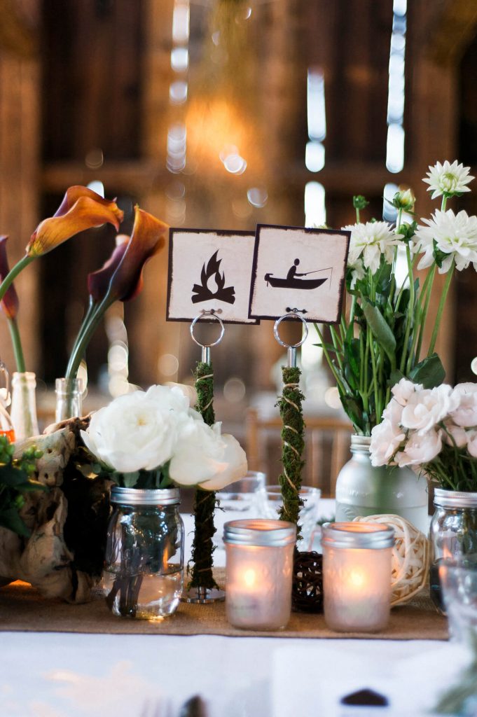 table assignments rustic barn wedding 