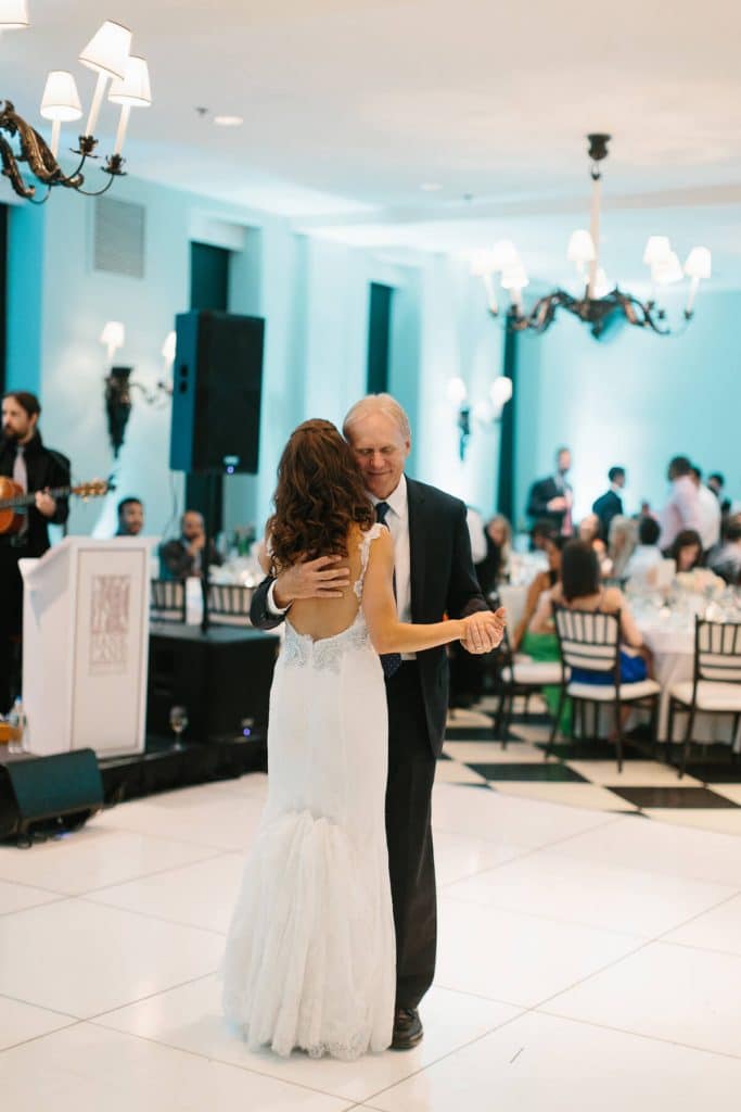 bride and father daughter dance congress hall wedding