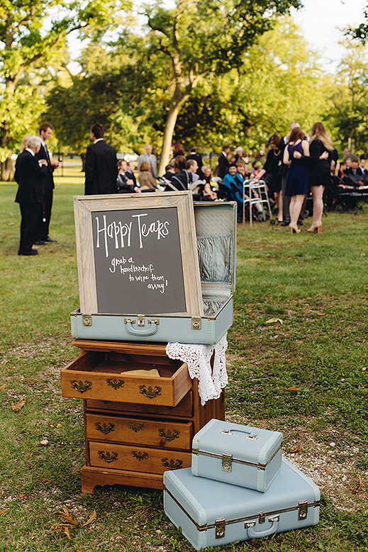 welcome signs made from suitcases chicago wedding
