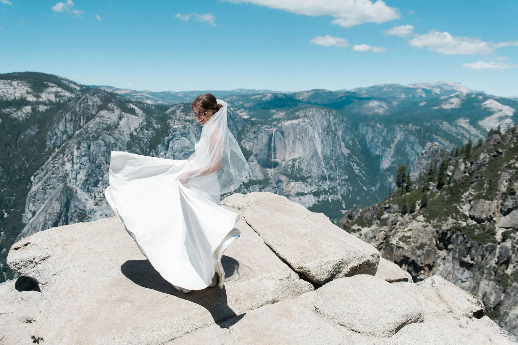 bride twirling dress taft point